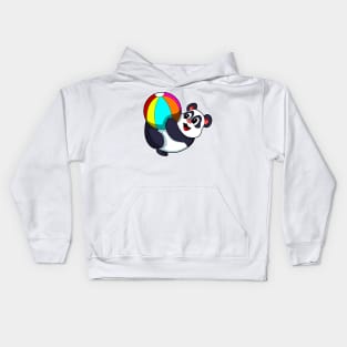 Panda with Beach ball Kids Hoodie